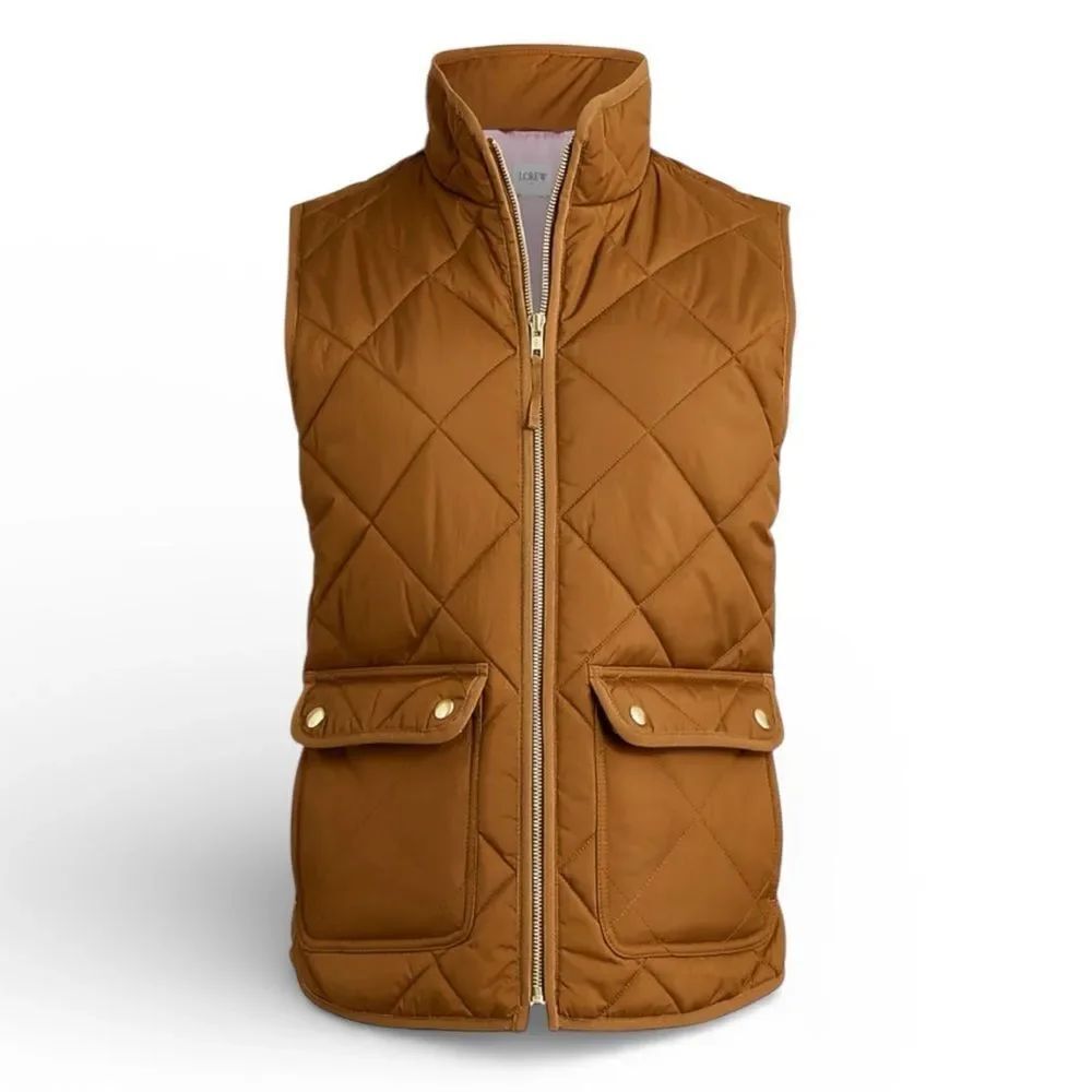 J. Crew | Puffer vest with snap pockets in Glazed Pecan | L